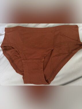 Sexy Basics Rust Brown and Teal Cotton Bikini Briefs Set of 2